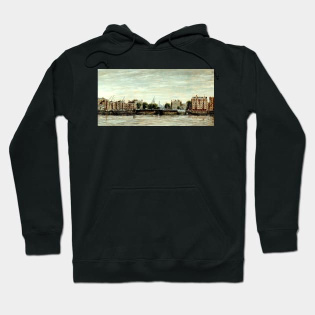 WAPPING DOCK ENTRANCE AND PIER HEAD WAPPING LONDON Hoodie by MackenzieTar